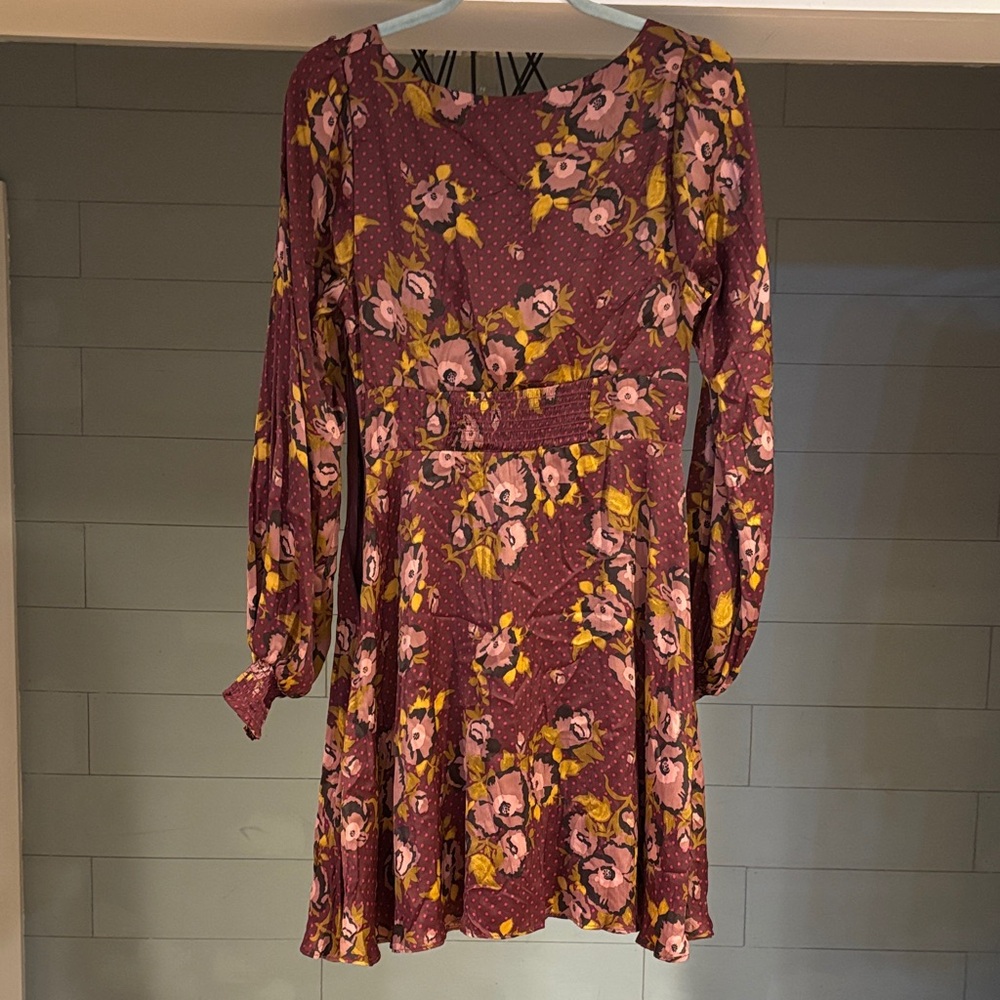 NWT Free People Morning Light Floral Fit & Flare Mini Dress‎ - Picture 7 of 9